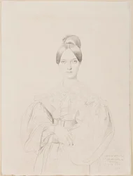 Porträt von Madame Thiers, 1834 (Graphitstift auf Papier)